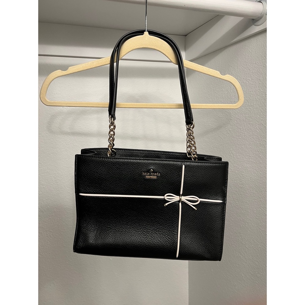 Kate Spade Black/white bow shoulder bag